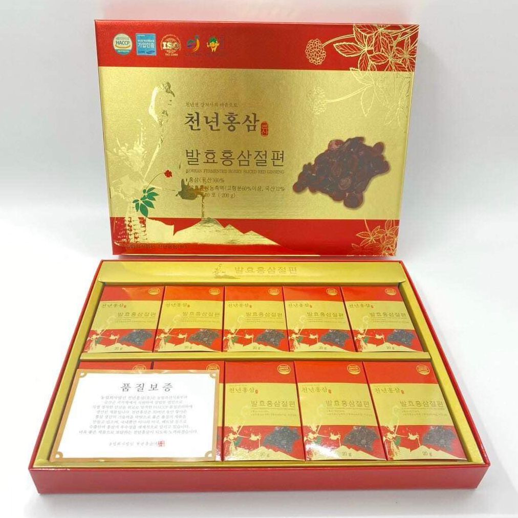 Hồng sâm lên men thái lát tẩm mật ong Cheonnyeon Hàn Quốc