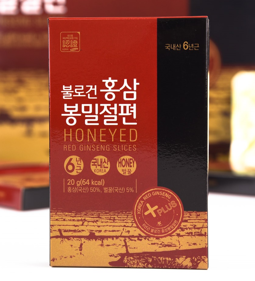 Hồng sâm Hàn Quốc 6 năm tuổi thái lát tẩm mật ong – Nutri 