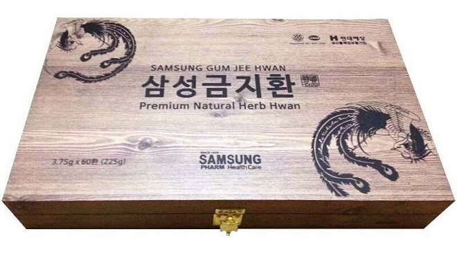 Kiện não Hoàn Hộp gỗ 60 viên 225g - Samsung Gum Jee Hwan