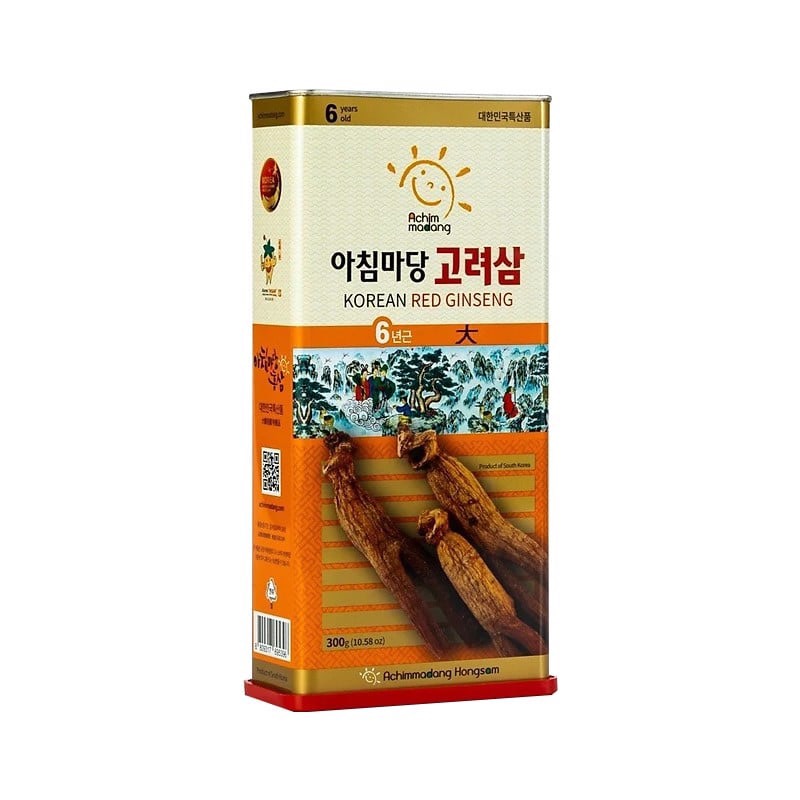 Hồng sâm củ khô hộp thiếc Achimmadang 300g (20 củ)